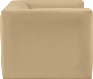 Henson Camel Velvet Chair 665Camel-C Meridian Furniture