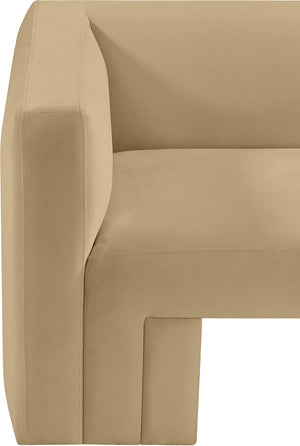 Henson Camel Velvet Loveseat 665Camel-L Meridian Furniture