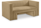 Henson Camel Velvet Loveseat 665Camel-L Meridian Furniture