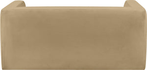 Henson Camel Velvet Loveseat 665Camel-L Meridian Furniture