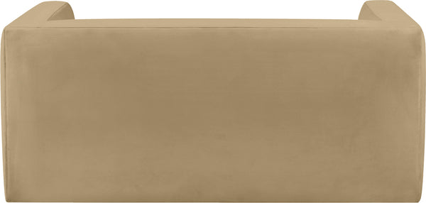 Henson Camel Velvet Loveseat 665Camel-L Meridian Furniture