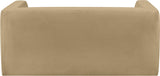 Henson Camel Velvet Loveseat 665Camel-L Meridian Furniture