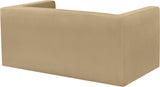 Henson Camel Velvet Loveseat 665Camel-L Meridian Furniture