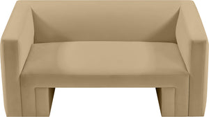 Henson Camel Velvet Loveseat 665Camel-L Meridian Furniture