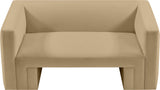 Henson Camel Velvet Loveseat 665Camel-L Meridian Furniture