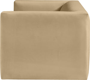 Henson Camel Velvet Loveseat 665Camel-L Meridian Furniture