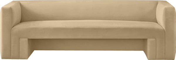 Henson Camel Velvet Sofa 665Camel-S Meridian Furniture
