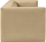 Henson Camel Velvet Sofa 665Camel-S Meridian Furniture