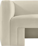 Henson Cream Velvet Chair 665Cream-C Meridian Furniture