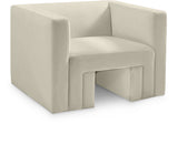 Henson Cream Velvet Chair 665Cream-C Meridian Furniture