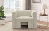 Henson Cream Velvet Chair 665Cream-C Meridian Furniture