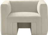 Henson Cream Velvet Chair 665Cream-C Meridian Furniture