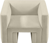 Henson Cream Velvet Chair 665Cream-C Meridian Furniture