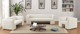 Henson Cream Velvet Loveseat 665Cream-L Meridian Furniture