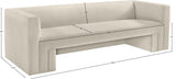 Henson Cream Velvet Sofa 665Cream-S Meridian Furniture