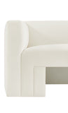 Henson Cream Velvet Sofa 665Cream-S Meridian Furniture