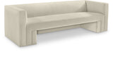 Henson Cream Velvet Sofa 665Cream-S Meridian Furniture