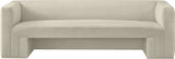 Henson Cream Velvet Sofa 665Cream-S Meridian Furniture