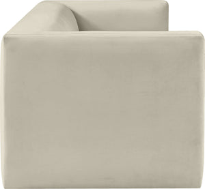 Henson Cream Velvet Sofa 665Cream-S Meridian Furniture