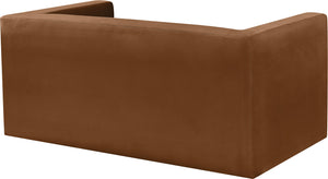 Henson Saddle Velvet Loveseat 665Saddle-L Meridian Furniture