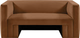 Henson Saddle Velvet Loveseat 665Saddle-L Meridian Furniture