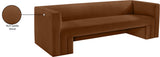 Henson Saddle Velvet Sofa 665Saddle-S Meridian Furniture