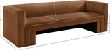 Henson Saddle Velvet Sofa 665Saddle-S Meridian Furniture