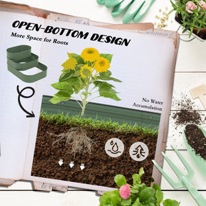 English Elm Outsunny 3-Tier Galvanized Steel Garden Bed Kit - Versatile Planter With Open Bottom For Healthy Growth W2225P174404-GIGA