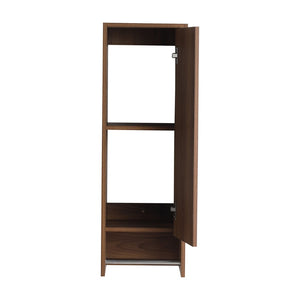 English Elm 12 Inch Wall Mounted Storage Cabinet Soft Close Door Ebony Wood Finish Bathroom W1972P457984