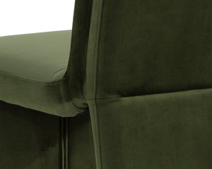 Sunpan Cascata Dining Chair - Modern Elegance with Intriguing Silhouette for Your Stylish Dining Space Moss Green