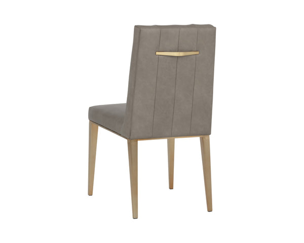Sunpan WILBUR Dining Chair - Stylish Ivanhoe Mineral Faux Leather with Durable Stainless Steel Legs & Comfort 112519