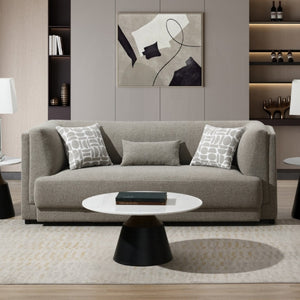 English Elm Glenda Chenille Three Seat Sofa with Pocket Coil Support and Tailored Cushions B2726P418638