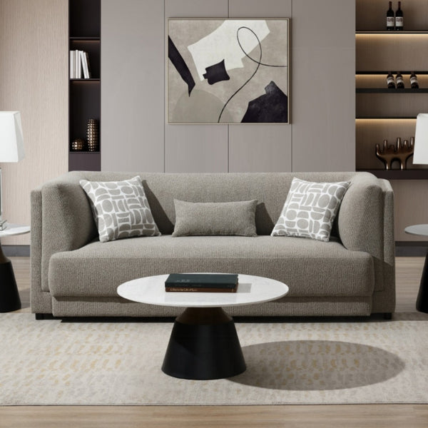 English Elm Glenda Chenille Three Seat Sofa with Pocket Coil Support and Tailored Cushions B2726P418638