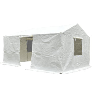 English Elm 12'x20' Gazebo Cover with Zippered Door & Mesh Windows, Windproof Waterproof Enclosure for Storage and All-Season Protection W1859P227658