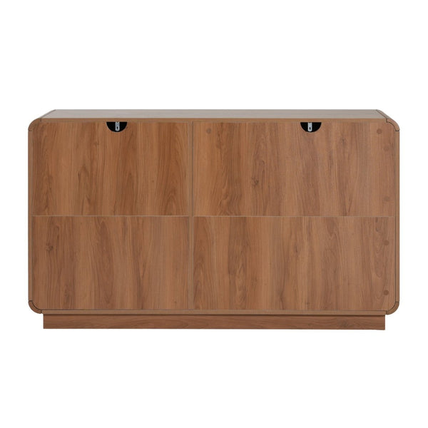 English Elm Modern White Sideboard with Soft Close Drawers and Doors for Dining or Living Rooms N779P373190L_N779P373191L