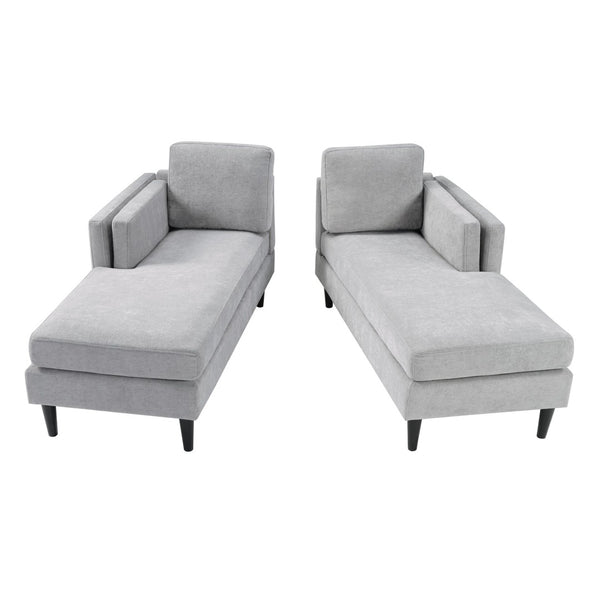 English Elm Swivel Barrel Accent Chair Chenille Tufted Round Club Seat for Living Room Lounge Grey N719S002310E