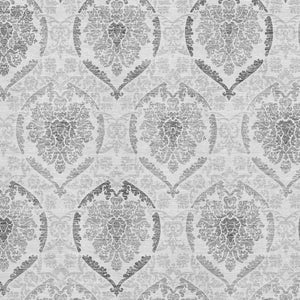 HomeRoots 5' X 8' Elegant Silver and Gray Medallion Area Rug - Washable, UV Protected, Pet-Friendly Design 666037