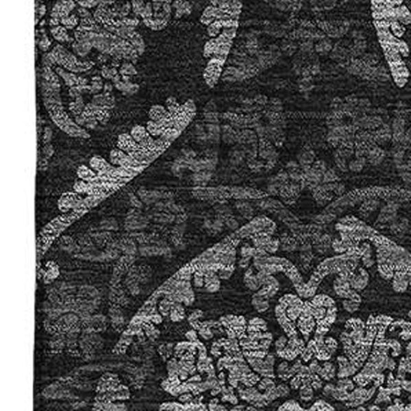 HomeRoots 9' X 12' Gray and Silver Medallion Area Rug - Washable, UV-Protected, Stain-Resistant Comfort for Homes 666064