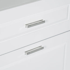 English Elm Tall Bathroom Cabinet with Tilt-Out Laundry Hamper, Adjustable Shelves, Anti-Tip Design & Large Storage White WF323481AAK