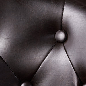 English Elm Christopher Knight Home® - 360 Plush Swivel Bar Stools Set of 2 with Nailhead Trim & Tufted Brown Seats, Rubberwood Base N779P293839B