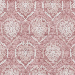 HomeRoots 10' Pink and Ivory Medallion Washable Area Rug - UV Protected, Durable, Perfect for Any Space! 666101