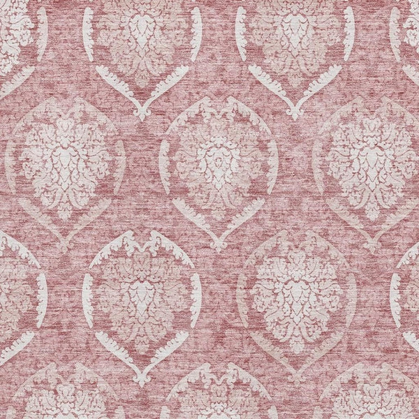 HomeRoots 10' Pink and Ivory Medallion Washable Area Rug - UV Protected, Durable, Perfect for Any Space! 666101