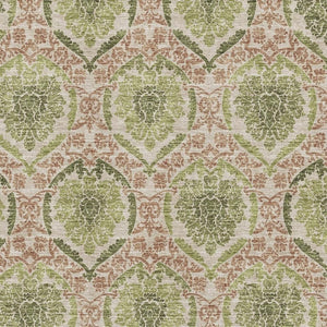 HomeRoots 8' X 10' Olive Green & Copper Medallion Area Rug - Durable, Washable, UV-Protected for Any Space 666153