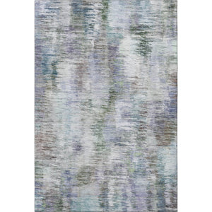 HomeRoots 10' Abstract Area Rug in Green, Purple & Gray - Washable, UV Protected, Durable for Busy Homes! 666197
