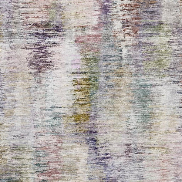 HomeRoots 5' X 8' Stylish Plum Gold Ivory Abstract Area Rug - Durable, Washable, UV Protected for High Traffic Areas 666205