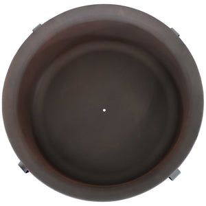 HomeRoots 29" Bronze Steel Wood Burning Fire Pit - Durable Outdoor Gatherings Centerpiece with Safety Screen 666301