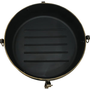 HomeRoots 40" Black Steel Wood Burning Fire Pit - Perfect for Cozy Gatherings, Outdoor Ambiance & Safety Features 666308