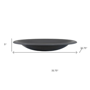 HomeRoots 33" Black Steel Fire Pit – Durable Wood Burner for Cozy Gatherings, Modern Design & Outdoor Ambiance 666313