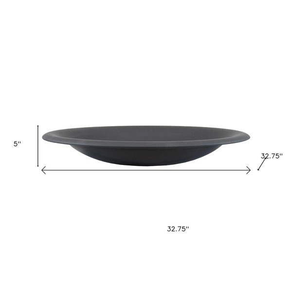 HomeRoots 33" Black Steel Fire Pit – Durable Wood Burner for Cozy Gatherings, Modern Design & Outdoor Ambiance 666313