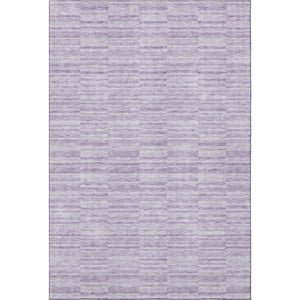 HomeRoots 8' X 10' Plum and Ivory Striped Washable Area Rug - Durable, UV-Protected, Easy-Care Design for Homes 666330
